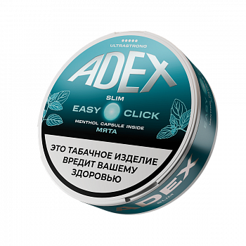 Жевательный табак ADEX CLICK Ultra Strong SLIM "Mint / Methol" 9гр